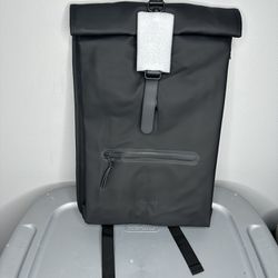 Rains Rolltop Rucksack Waterproof Backpack Black BRAND NEW w/Tags MSRP $140
