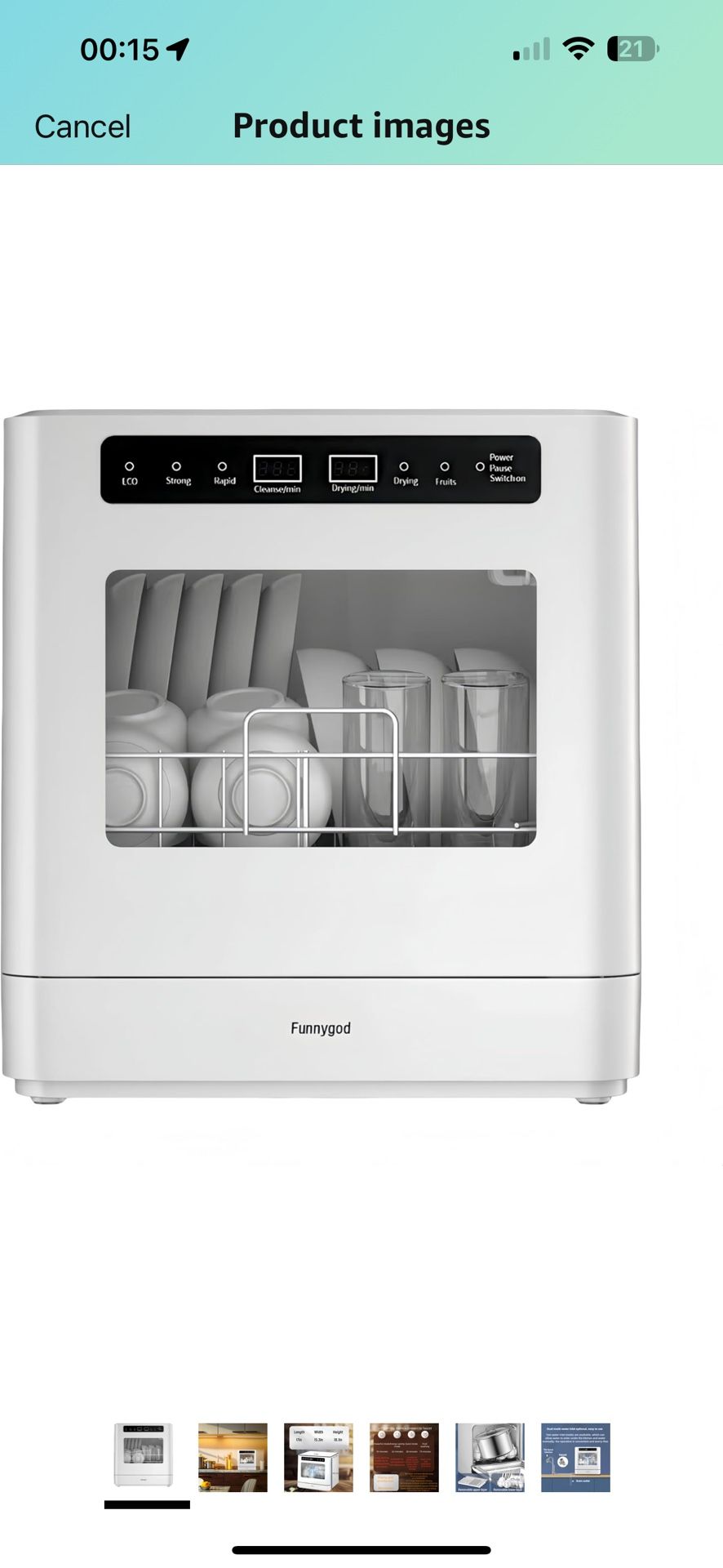 Dishwasher Countertop dishwasher Portable small automatic cleaning 4 cleaning modes drying disinfect