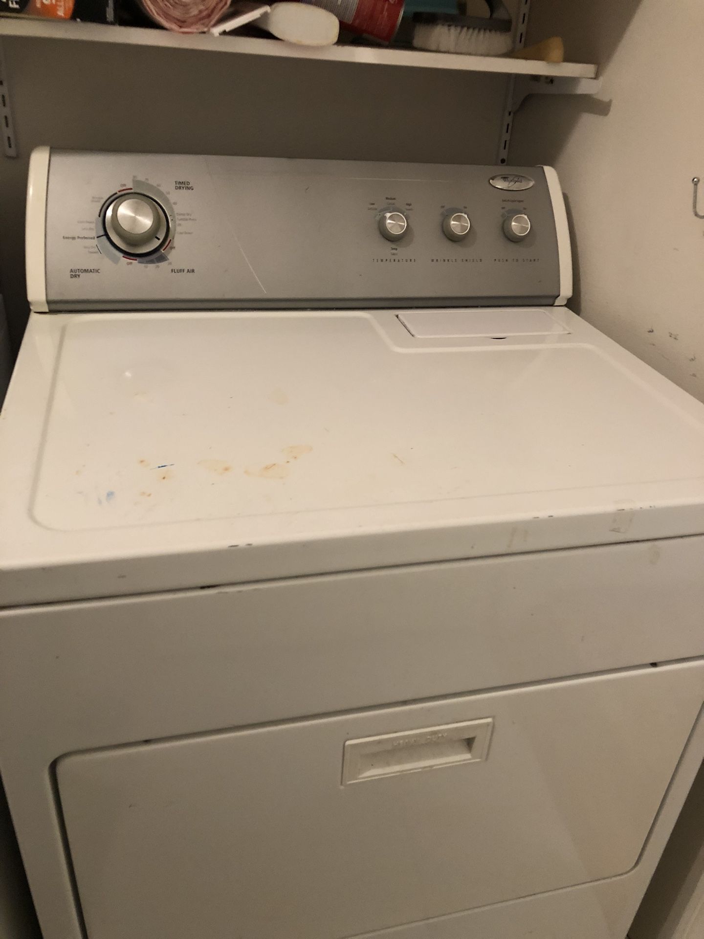 White Whirlpool Dryer