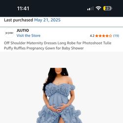 Amazon Blue Maternity Dress