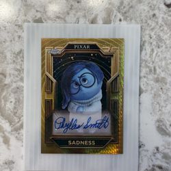 2025 Topps Pixar Gold Phyllis Smith Sadness Auto /100