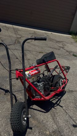 Red supreme drag mini bike