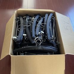 Lot 100 Padded Black Satin Lingerie Boudoir Clothes Hangers.