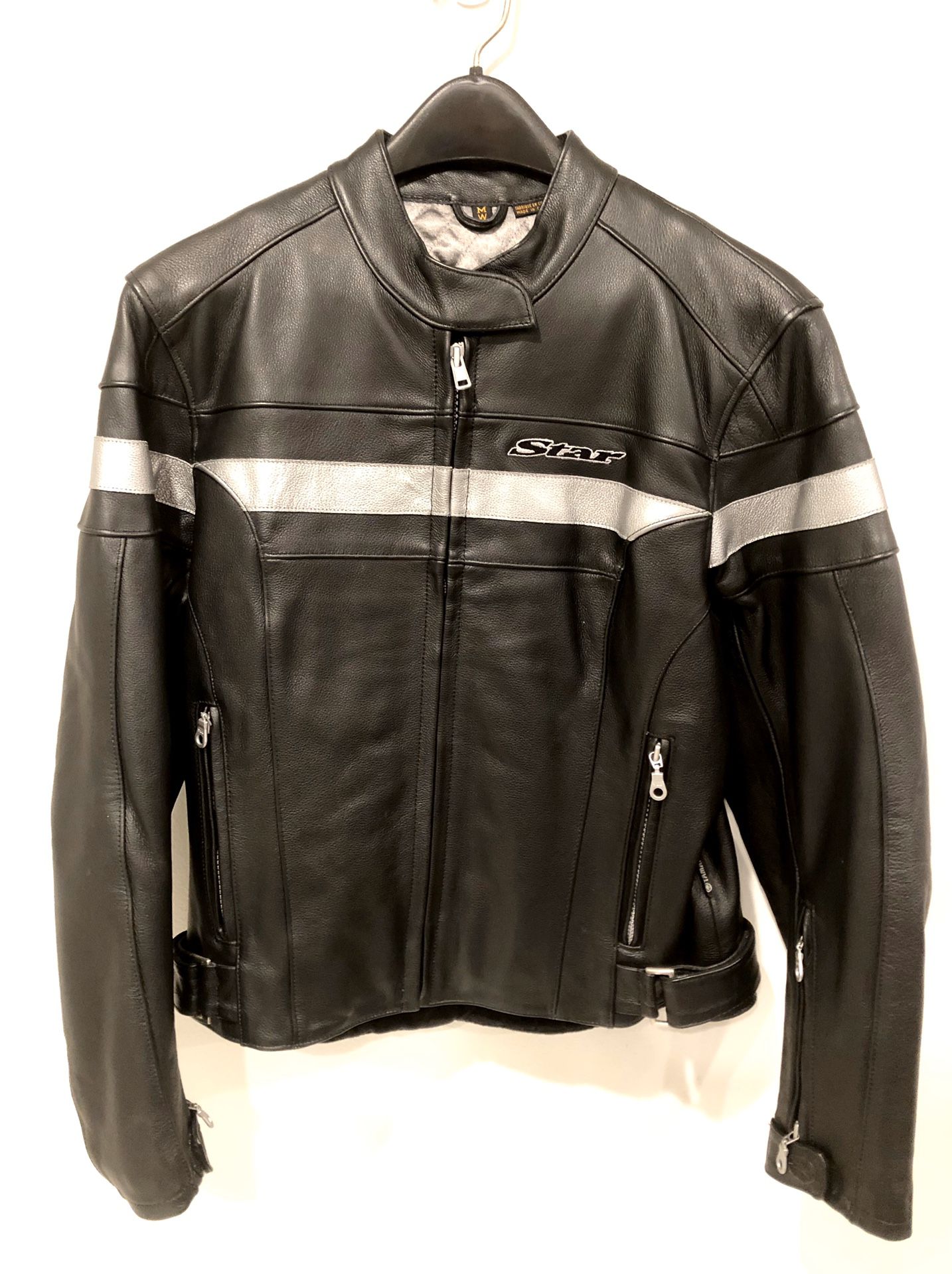 Yamaha Black Leather Women’s Motorcycle Jacket