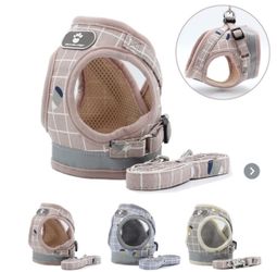 Pink Plaid Dog Harness