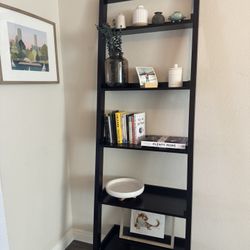 5 Ladder Shelf - Black/ Espresso finish - Playa Vista Pick Up 