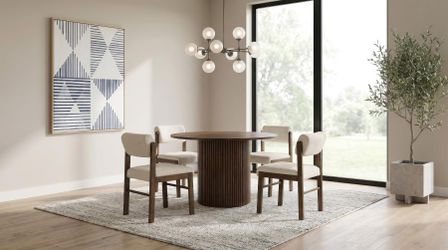 Sale... Sale... 5 Pc 47" Round Modern Dining set. 3 Colors to choose!!