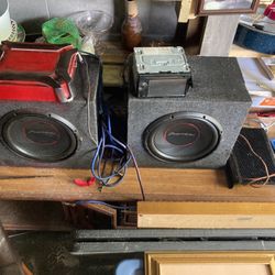 Pioneer Subs With Amp And Radio