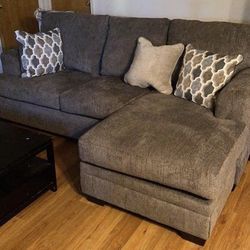 Gray Modern Reversible Sectional Sofa
