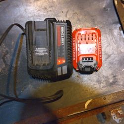 Craftsman V20 2.0 Battery Like New And Craftsman V12v20 Fast Charger Sorry