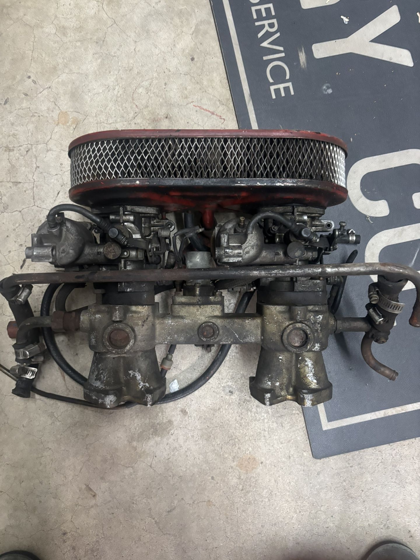 Datsun Roadster 1500  SU Carburetors And Intake. Untested.