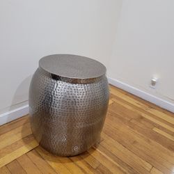 Cala Metal Drum Storage Side Table / Coffee Table