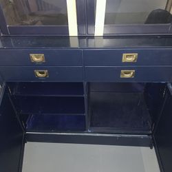 Navy Blue China Cabinet/Buffet/ Hutch