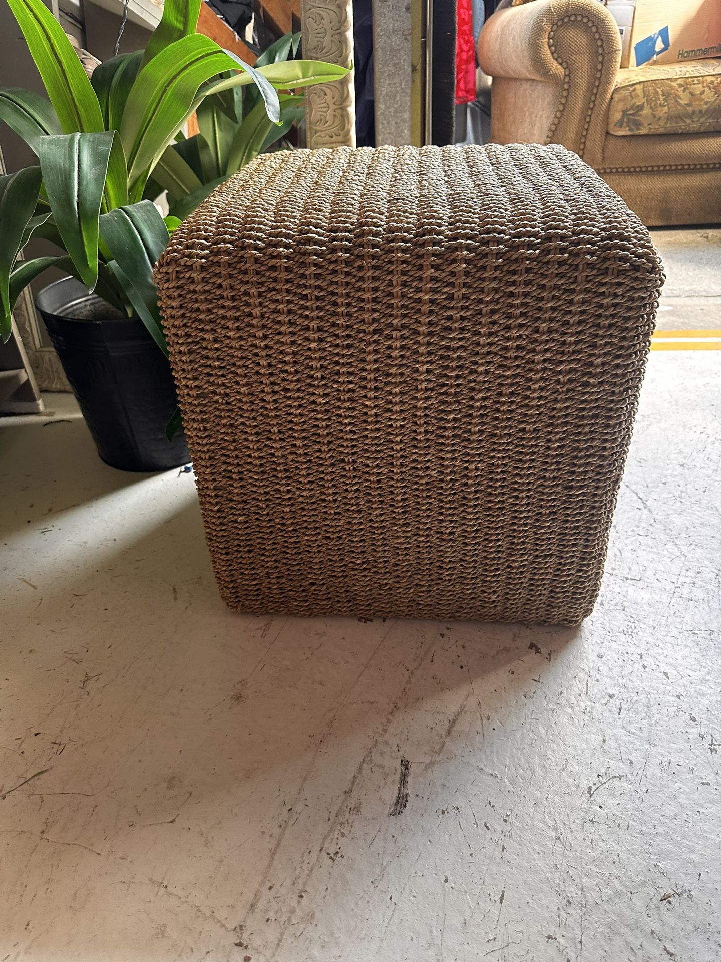 Woven ottoman