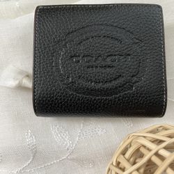 Coach Zipper Corner Wallet In Black