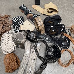 Lot of 17 styling belt one size belts fits from size 2-10