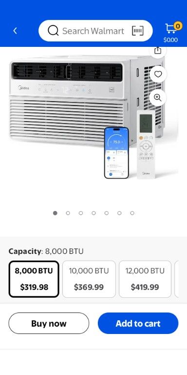MIDEA SMART AC/8000 BTU / REMOTE