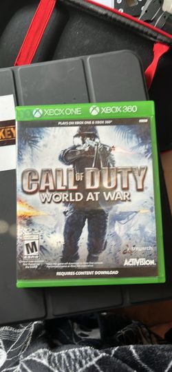 call of duty world at war  (XBOX AND XBOX 360 disk