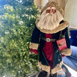 	Vintage 5-Foot Father Christmas Santa – Old World Holiday Display 🎅🏻