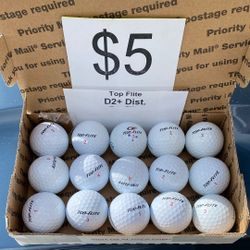15 Top Flite D2 Distance Golf Balls