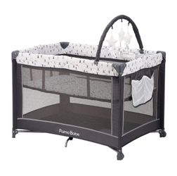 Pamo Babe Pack and Play with Bassinet, Portable Playard for Baby