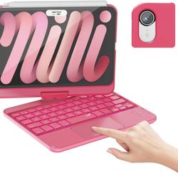 Raymcraft Case with Keyboard for iPad mini 7 (A17 Pro, 2024) & Mini 6 (2021)