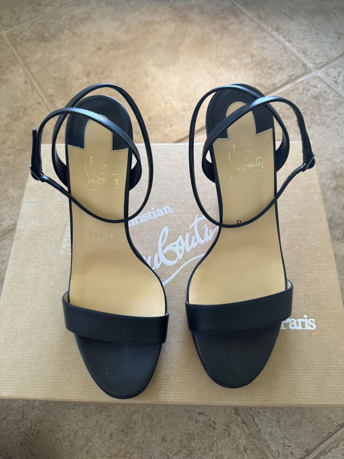 Christian Louboutin Loubi Queen Black Heels EU 38