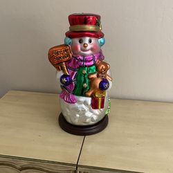 Thomas Pacconi Classics Snowman Hand Painted In Box With Certificate Of Authenticity Excellent Condition