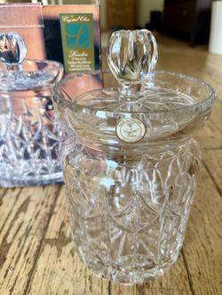 Lead Crystal Biscuit Jar 9”