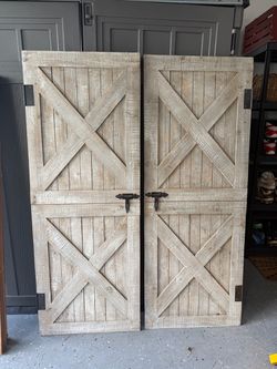 Rustic Wood Barn Door Pair