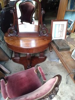 Victorian vanity and chair circa-1850's