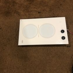 Glass top stove with two burners
