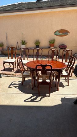 Cherry wood table dining set