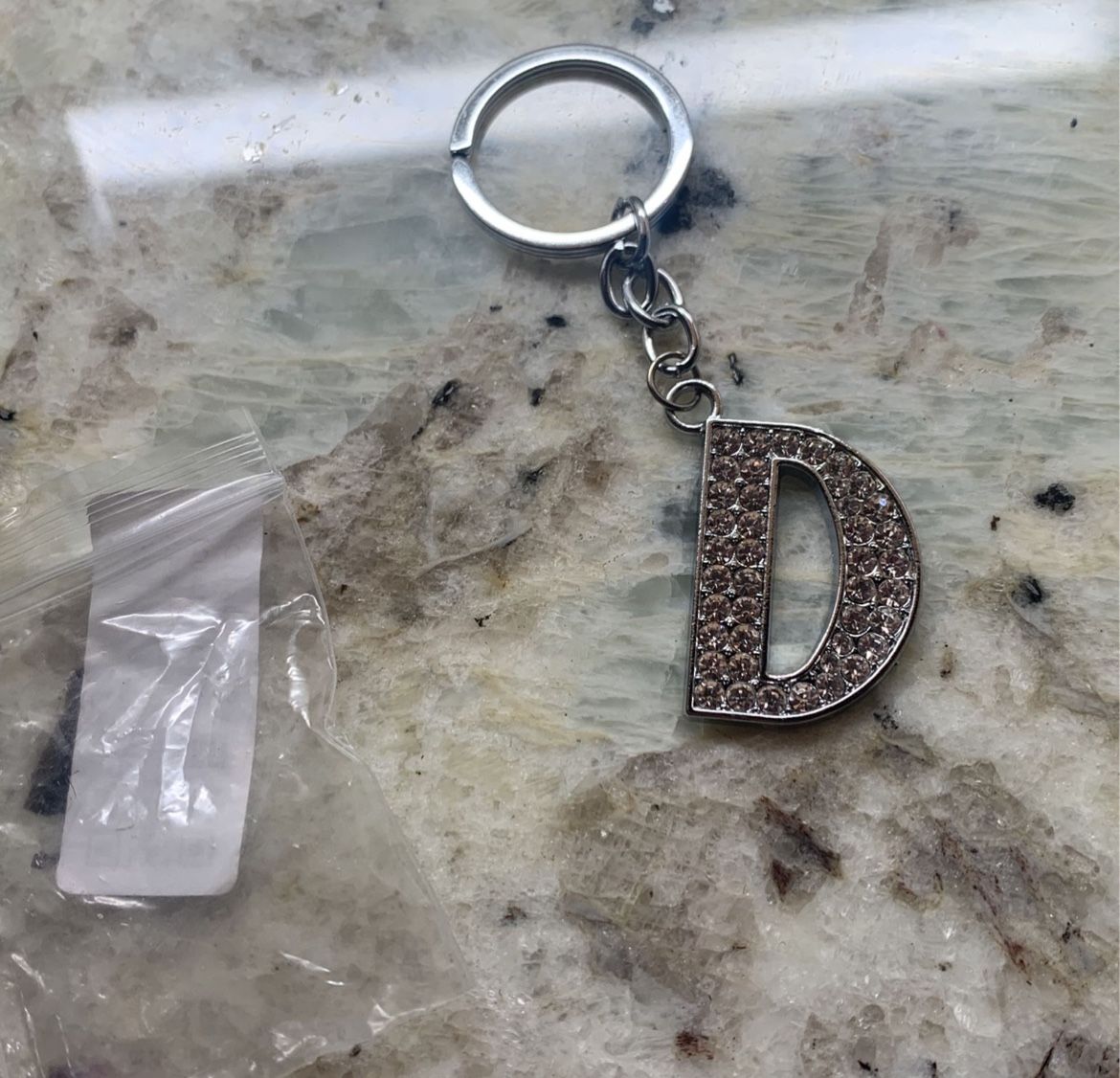 Bling Keychain New Letter D