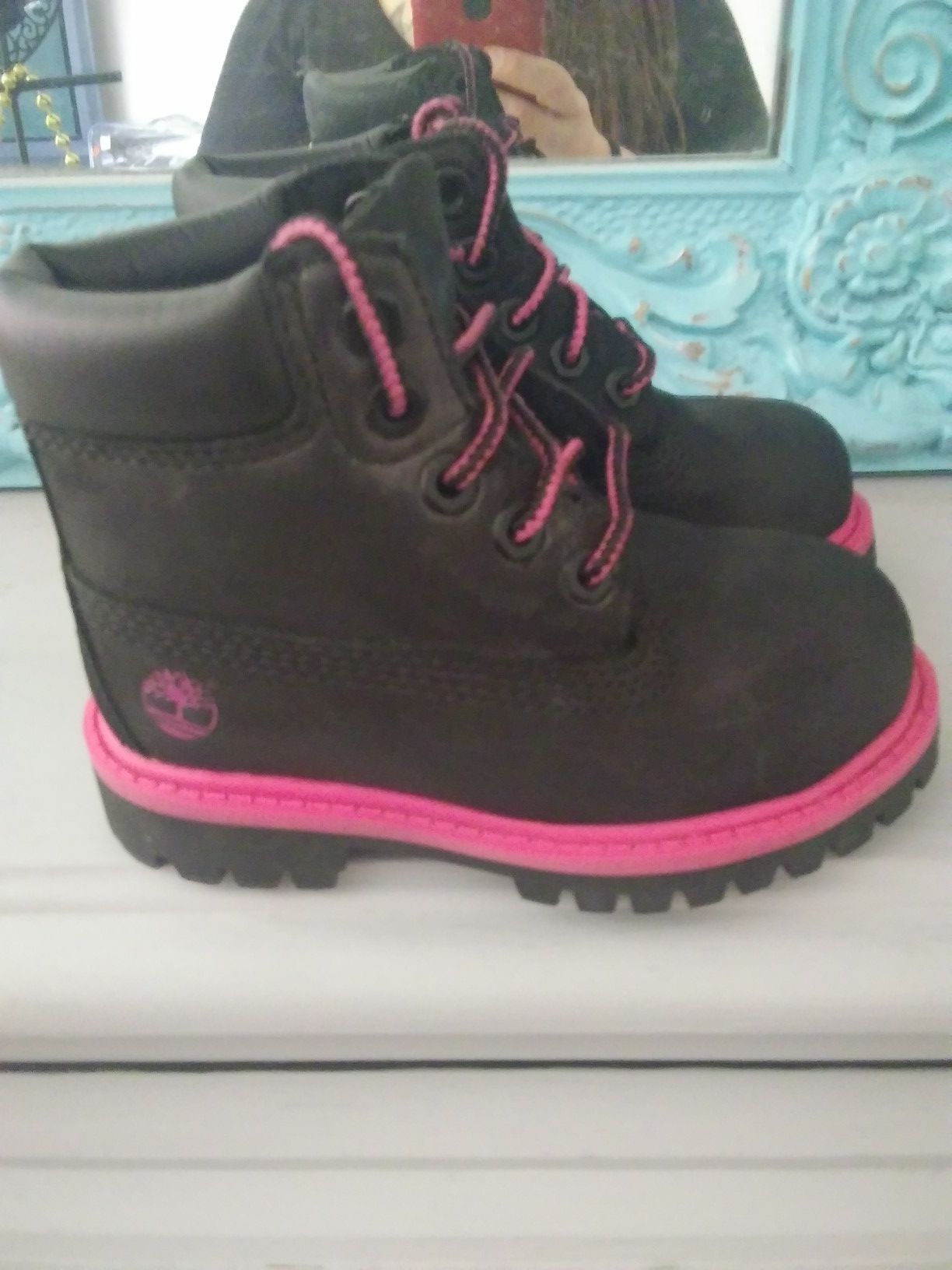 Timberland lil girl boots size 6