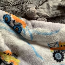 Toddler Boys Blanket ( Monster Trucks) 40x 60 In