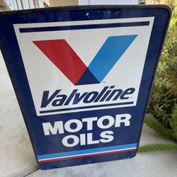 Valvoline Double Sided Metal Sign 
