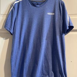 Adidas Men’s Blue Aeroready Shirt, Size Large