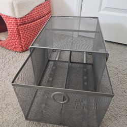 15.5x12x10.5 Pull Out Storage Box Metal