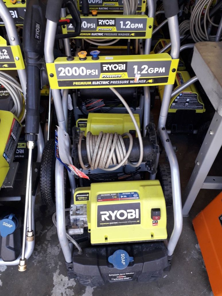 Ryobi electric 2000 psi pressure washer