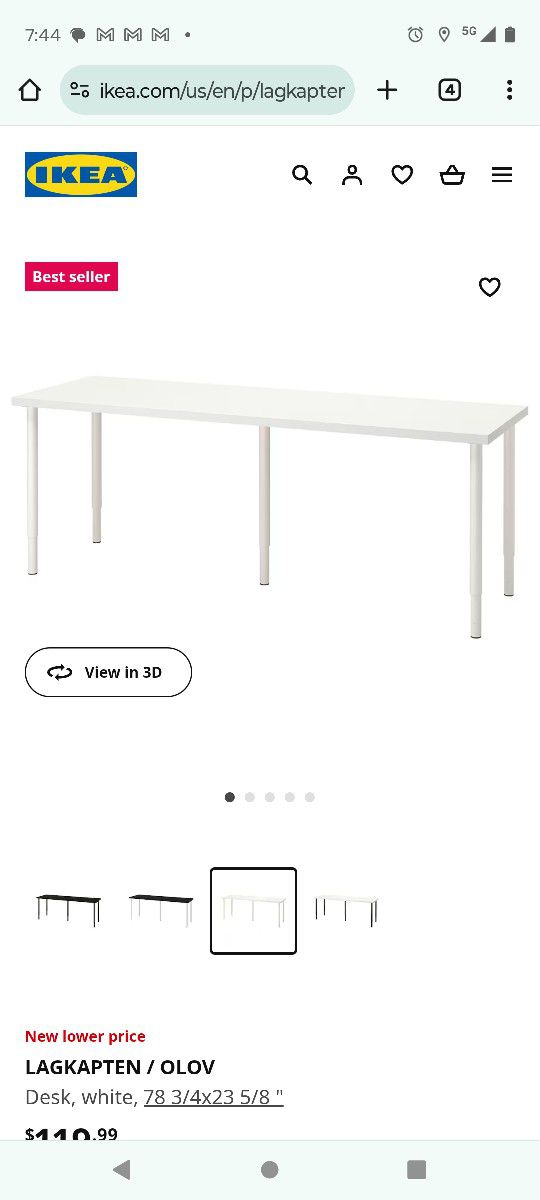 Ikea Lagkapten Table With Legs