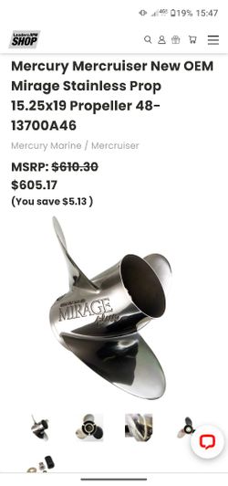 New Mirage 19 Pitch Propeller