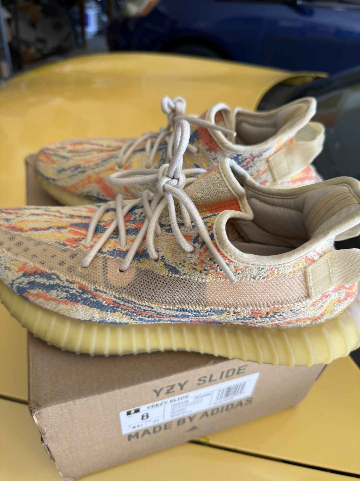 yeezy goat rainbow 350 sneakers used 3x times