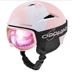 Snowboard Helmet, Ski Helmet with Ski Goggles for Adults & Youth, Durable PC Shell & EPS Foam, Safety Snow Helmets Goggles for Men Women