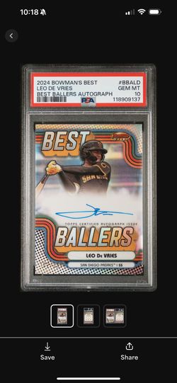 2024 Bowman's Best Leo De Vries Best Ballers Auto 