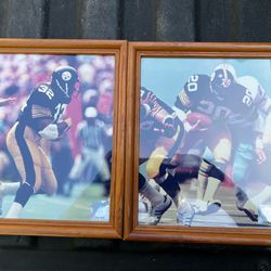 NFL Officially Licensed 8x10 Pictures of Franco Harris and Rocky Bleier . 