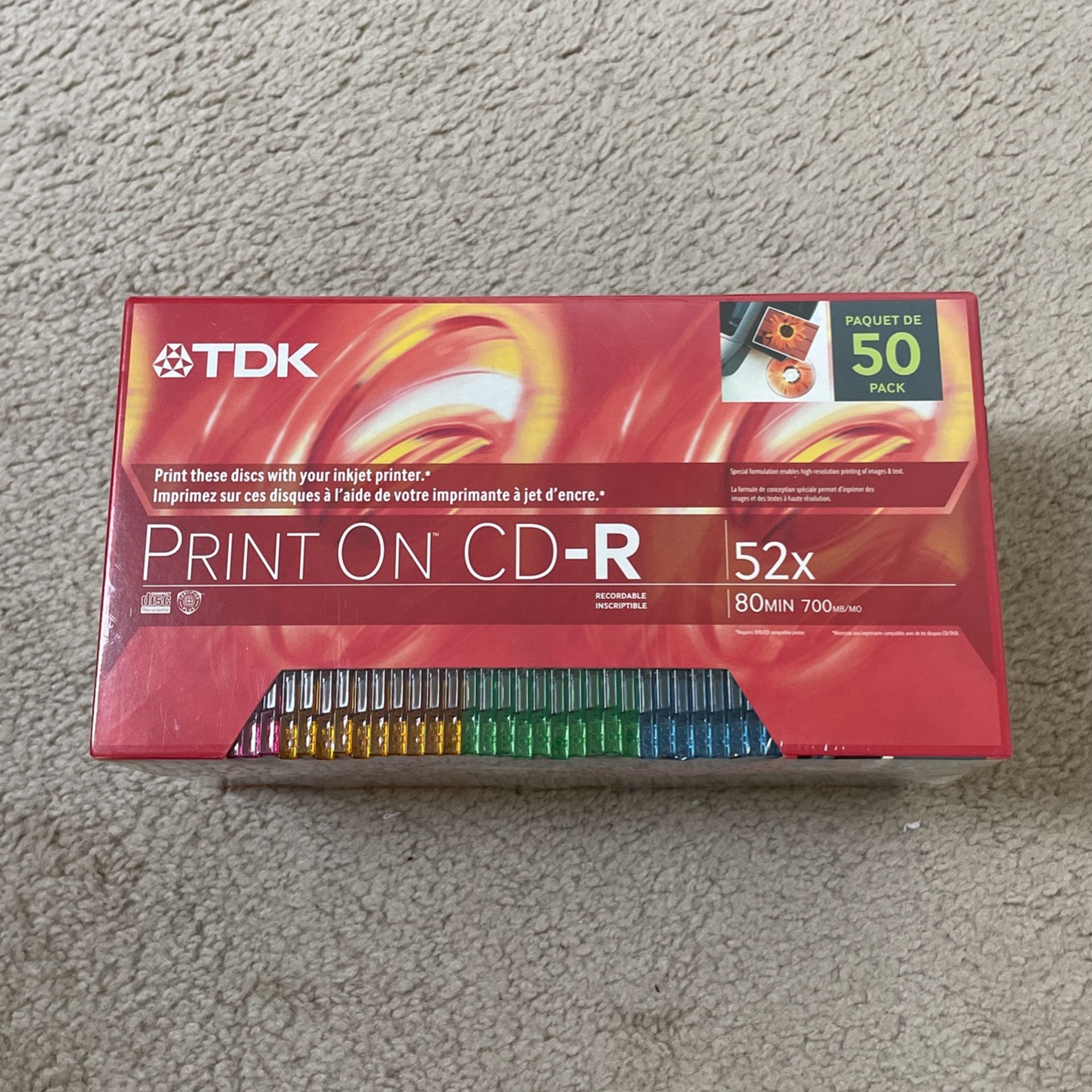 CD-R Print On Discs 50 Pack
