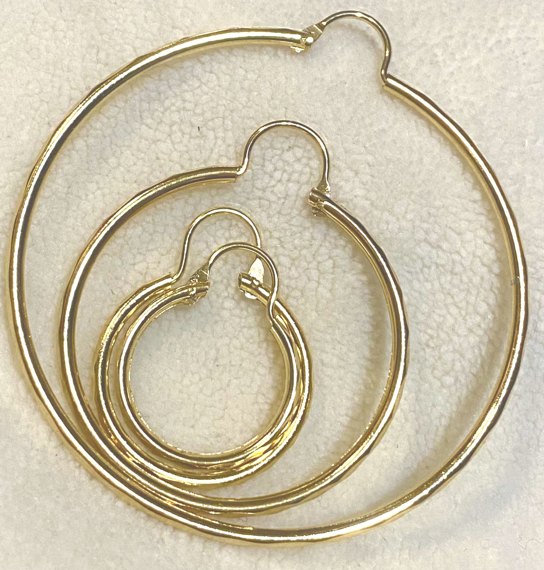 Hoop earrings  Four different sizes Brandnew 