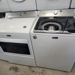 Maytag Top Load Washer With Agitator And Gas Dryer Set 