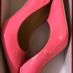 Size 7 JOY IN LOVE Pumps for Women 3.5" Stiletto High Heels Pointy Toe Pumps Heels Shoes, Hot Pink